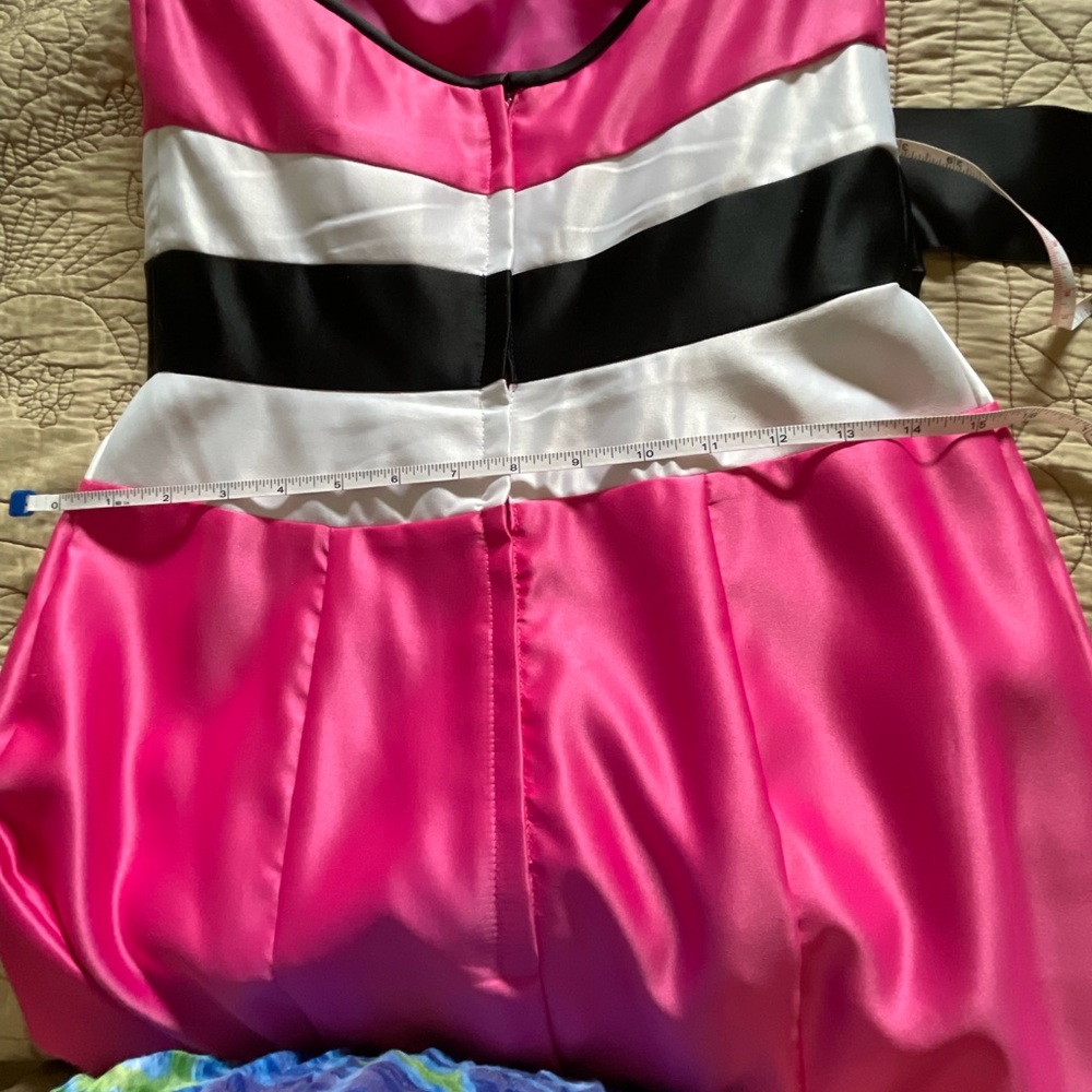 ⭐️HP⭐️ Gorgeous Floor Length Pink, Black, and White Jessica McClinktock Dress - Picture 8 of 13